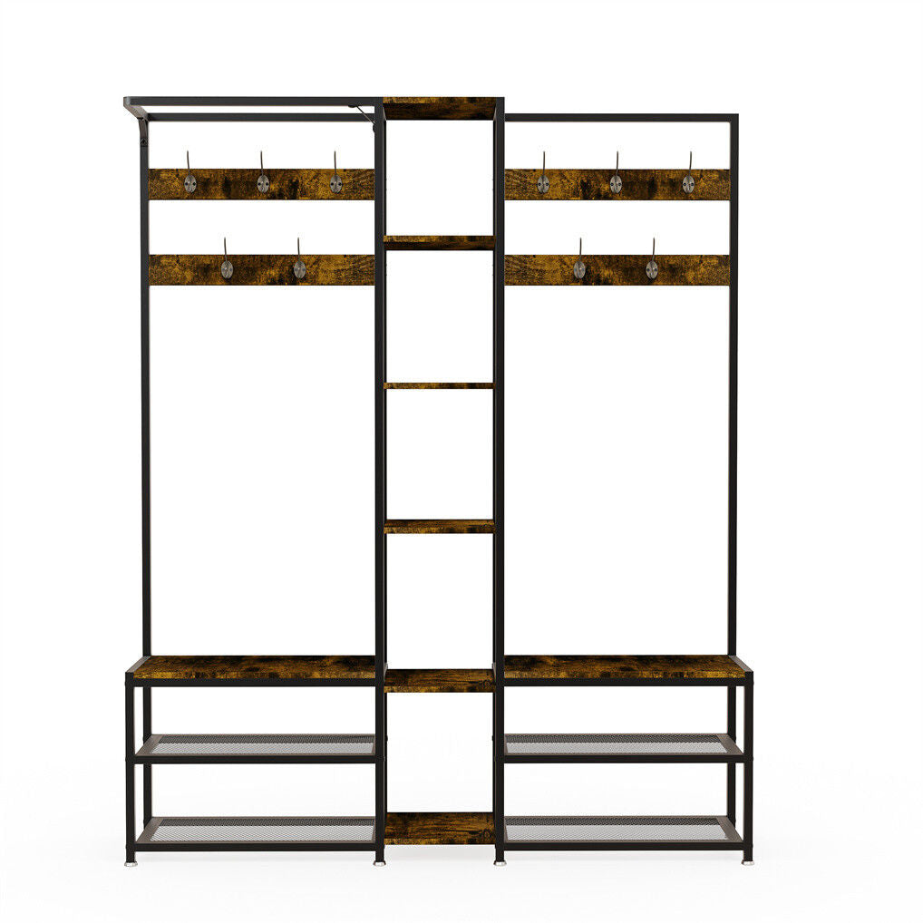 Corner Coat Stand with Shoe Bench Organizer - SuperSaverAU - view 10