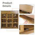Wooden Shoe Rack XL 4 Tier 3 Doors Drawers Shelves Cabinet Organizer 20x15x25 cm - SuperSaverAU - view 4