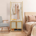 Bamboo Clothes Rack Coat Stand 168cm High Polish, Eco-Friendly, Space-Saving - SuperSaverAU - view 2