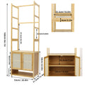 Bamboo Clothes Rack Coat Stand 168cm High Polish, Eco-Friendly, Space-Saving - SuperSaverAU - view 5