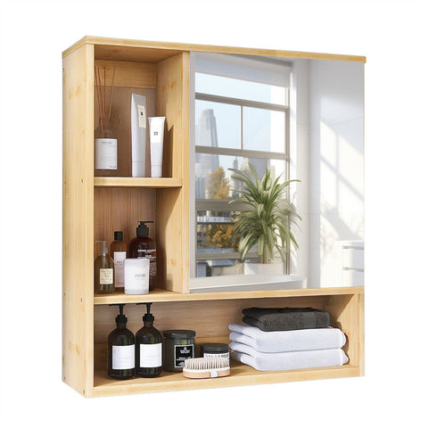 Wall-Mounted Bathroom Mirror Storage Cabinet 55.5cm - SuperSaverAU - view 1
