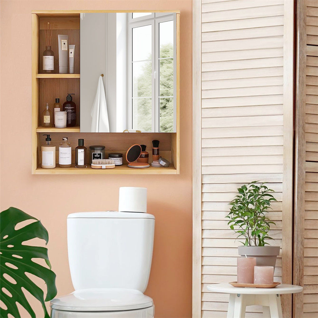 Wall-Mounted Bathroom Mirror Storage Cabinet 55.5cm - SuperSaverAU - view 8