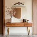 Baroque Antique Round Wall Mirror, Ornate Decor, 90 x 94.5cm, Easy Installation - SuperSaverAU - view 2