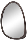 Antique Wooden Frame Wall Mirror HD 60x90cm - Asymmetrical Design, Durable - SuperSaverAU - view 1
