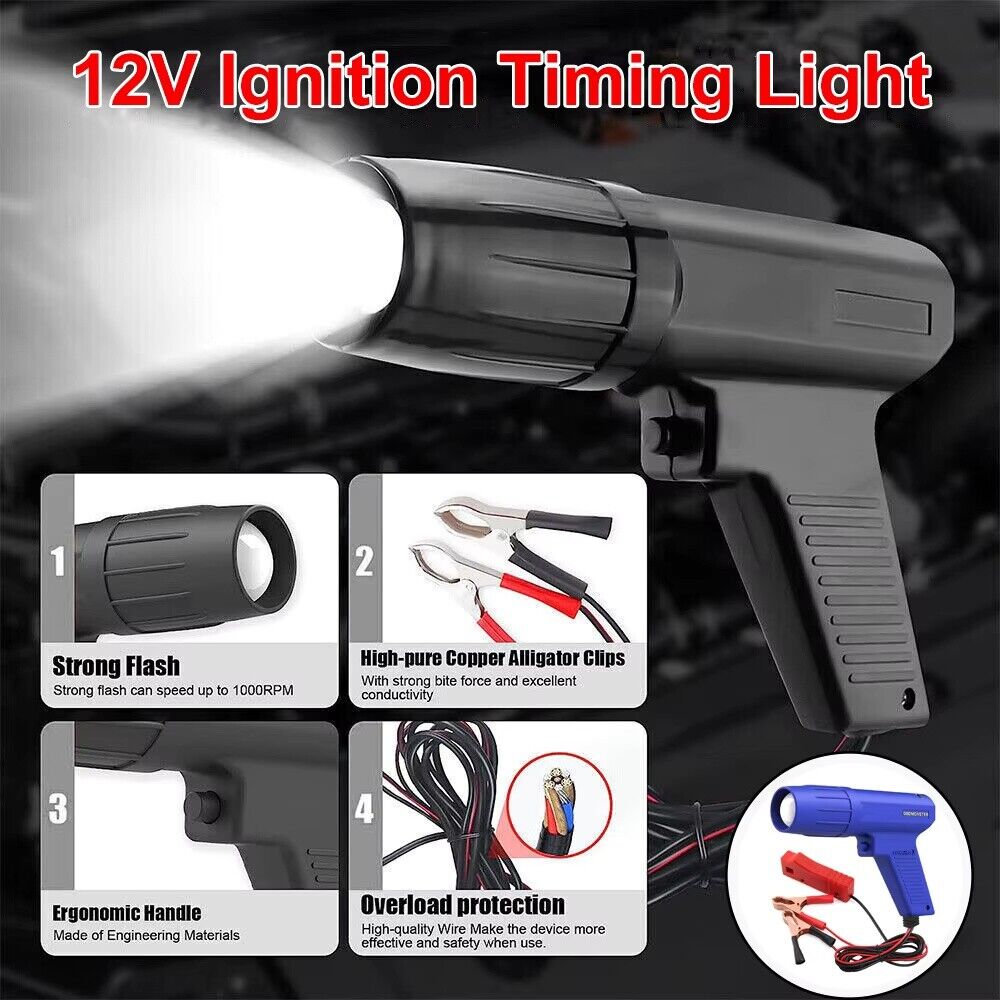 Premium Universal 12V Ignition Timing Light Strobe Lamp
