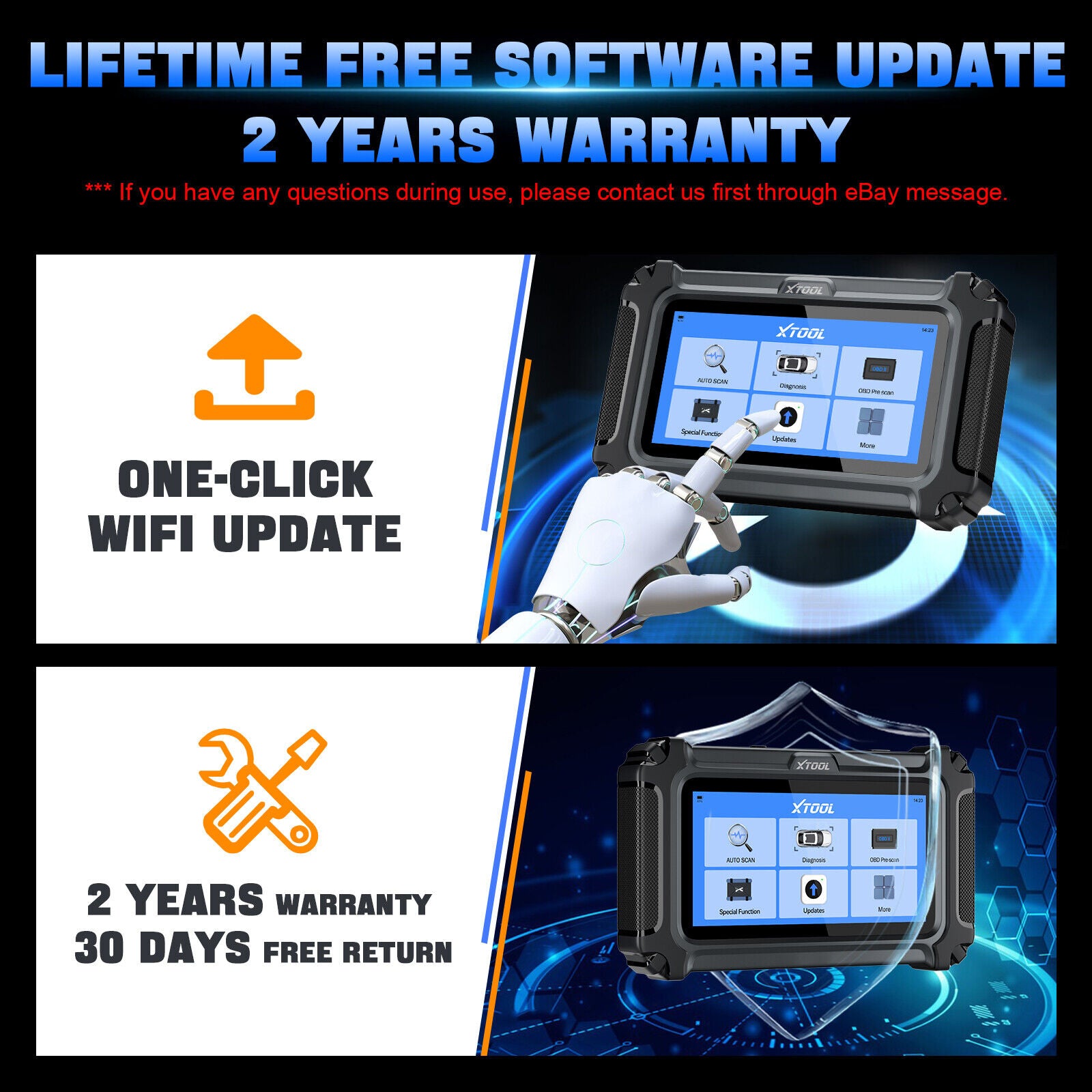 Premium 2025 D5 OBD2 Scanner ABS SRS Engine Diagnostic Tool