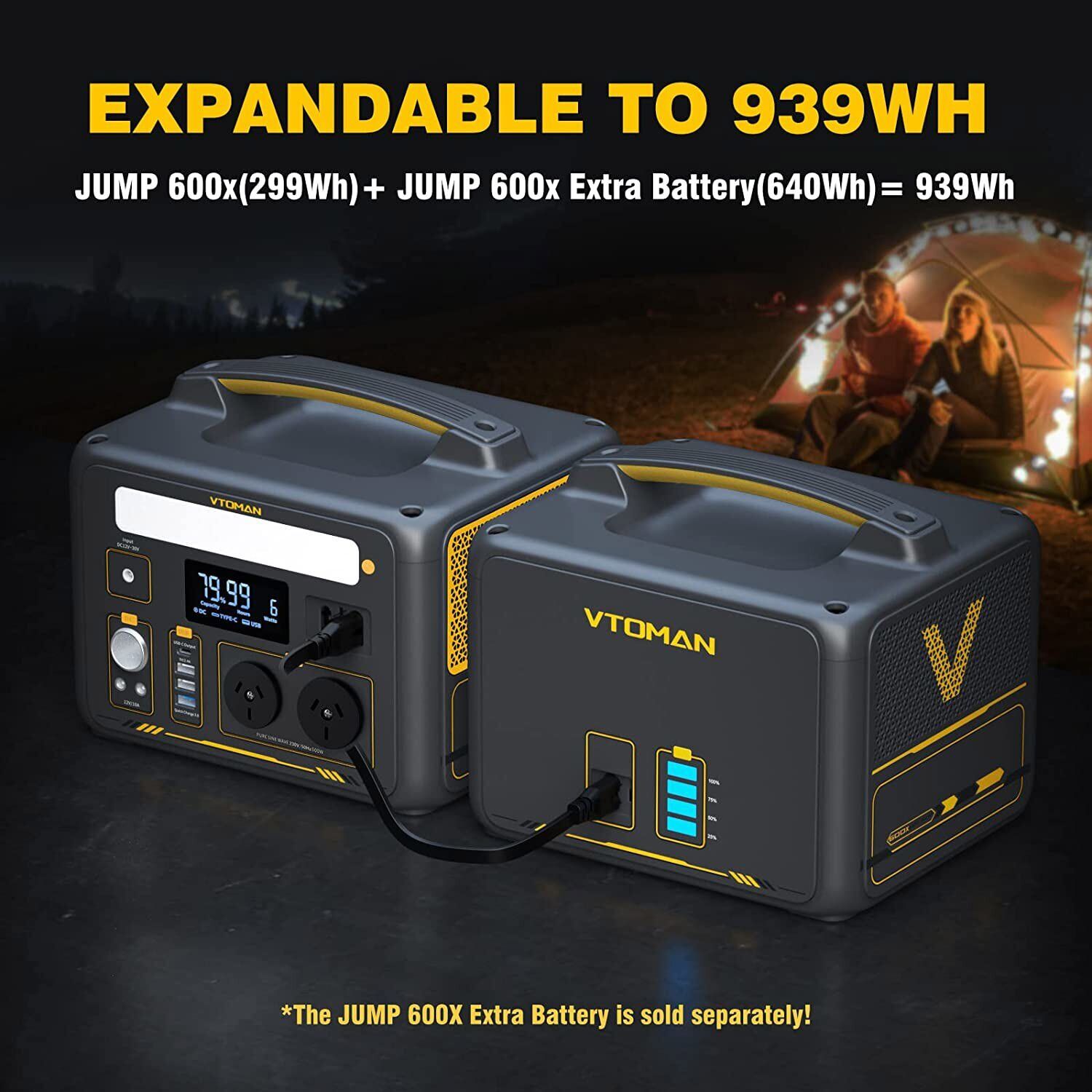 Jump 600W Power Station with 110W Solar Panel, 299Wh Expandable, 9 Devices - SuperSaverAU - view 2