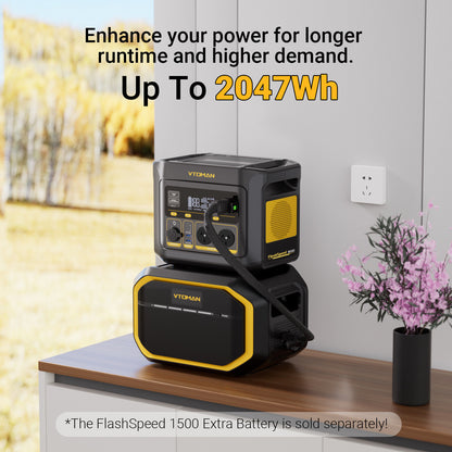 FlashSpeed 600W Portable Power Station Generator - 499Wh