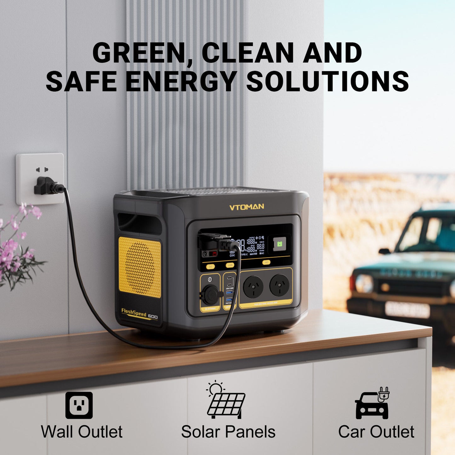 FlashSpeed 600W Portable Power Station Generator - 499Wh