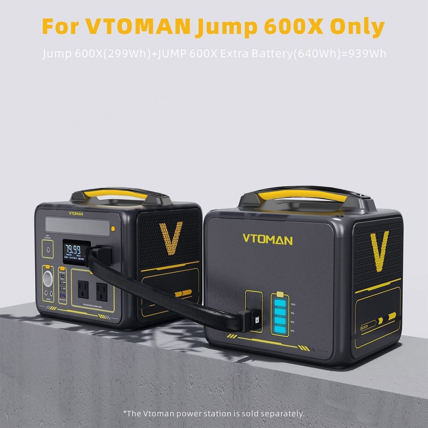 Premium 640Wh LiFePO4 Solar Expansion Battery with BMS for Jump 600X