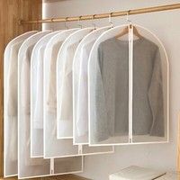 10x Transparent Garment Bags 60x100cm Dustproof Suit Coat Cover Storage