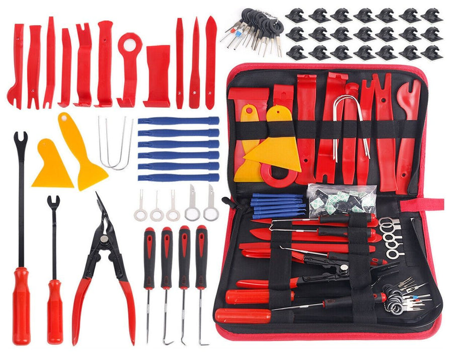Premium 65 Piece Car Trim Removal Tool Set with Pry Bar Kit