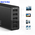 Premium 40W 5 Port USB Wall Charger Fast AC Travel Adapter