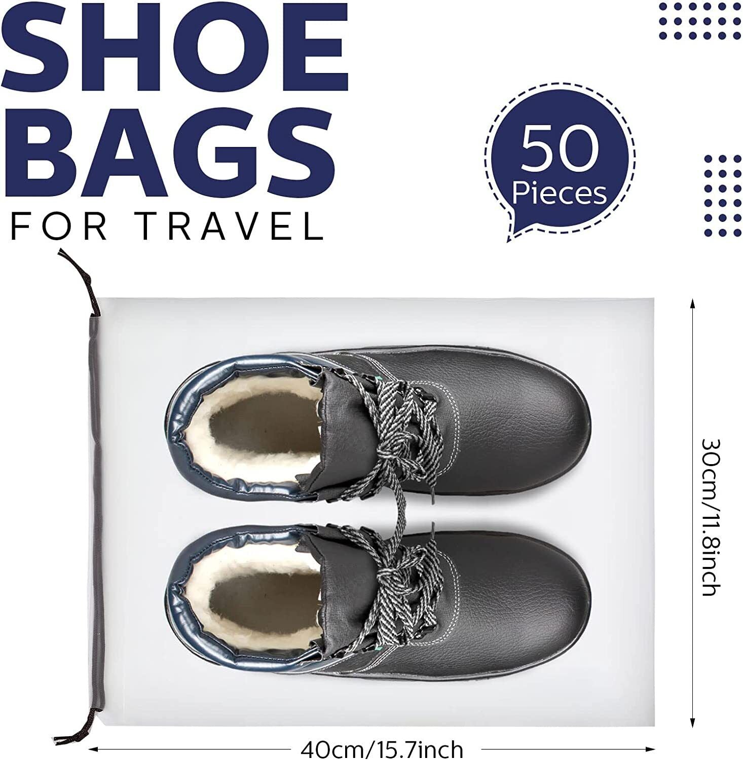 10PCS Travel Shoe Bags - Portable Drawstring Dust Organizer - SuperSaverAU - view 2