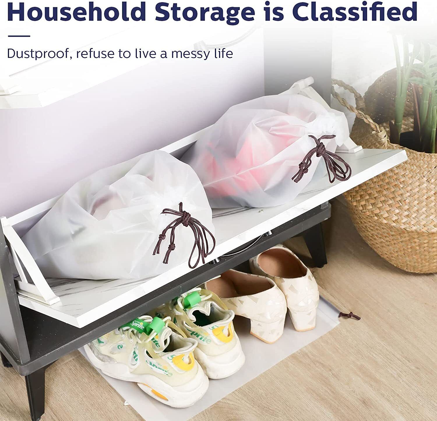 10PCS Travel Shoe Bags - Portable Drawstring Dust Organizer - SuperSaverAU - view 6