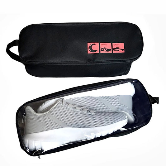 Portable Waterproof Shoe Bag with View Window 13cm High