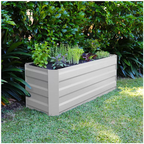 Slimline Garden Bed 120 x 45 x 45cm White - Durable, Space-Saving Design - SuperSaverAU - view 2