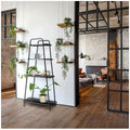 Takasho 4 Tier Plant Stand 150x84x26 cm, Durable Black Steel, Versatile Decor - SuperSaverAU - view 2