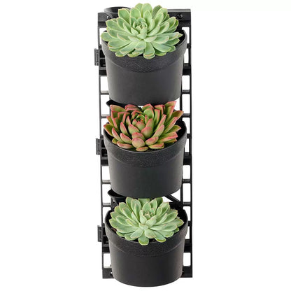 Tri vertical garden with 4 frames and 12 pots