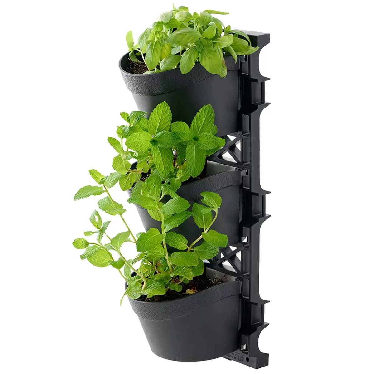 Tri vertical garden with 4 frames and 12 pots