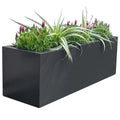 Metal Designer Planter Box 900 x 300 x 300mm Charcoal - Durable, Versatile, Indoor/Outdoor - SuperSaverAU - view 2
