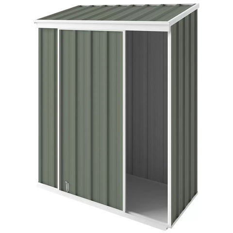 Narrow Slider Shed 1.5m x 0.7m - Mist Green, Space-Efficient - SuperSaverAU - view 1