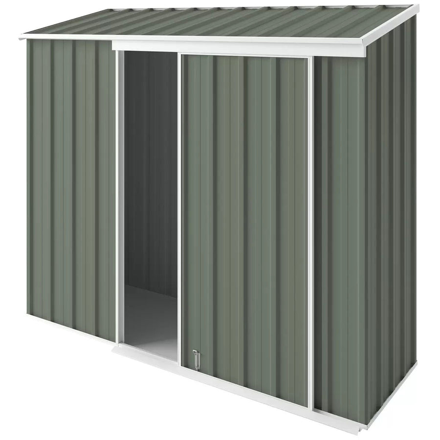Custom Narrow Slider Shed 2.25 x 0.78m Mist Green - SuperSaverAU - view 1