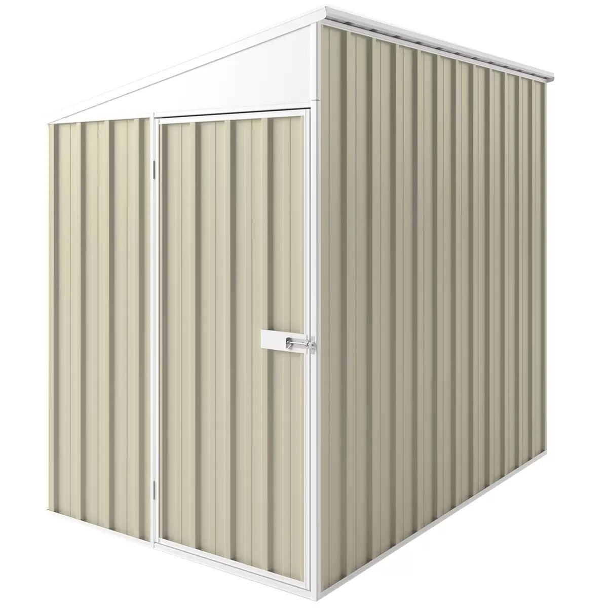Skillion Roof Shed 1.5 x 2.25m Cream - Durable, Secure, Customizable Storage - SuperSaverAU - view 1
