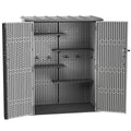 Lifetime Vertical Shed with Shelves, 173.9 x 142.5 x 73.6 cm, Durable, Weather Resistant - SuperSaverAU - view 1