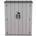 Lifetime Vertical Shed with Shelves, 173.9 x 142.5 x 73.6 cm, Durable, Weather Resistant - SuperSaverAU - view 4
