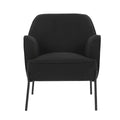 Hugo Armchair Black - Stylish Upholstered Comfort - SuperSaverAU - view 2
