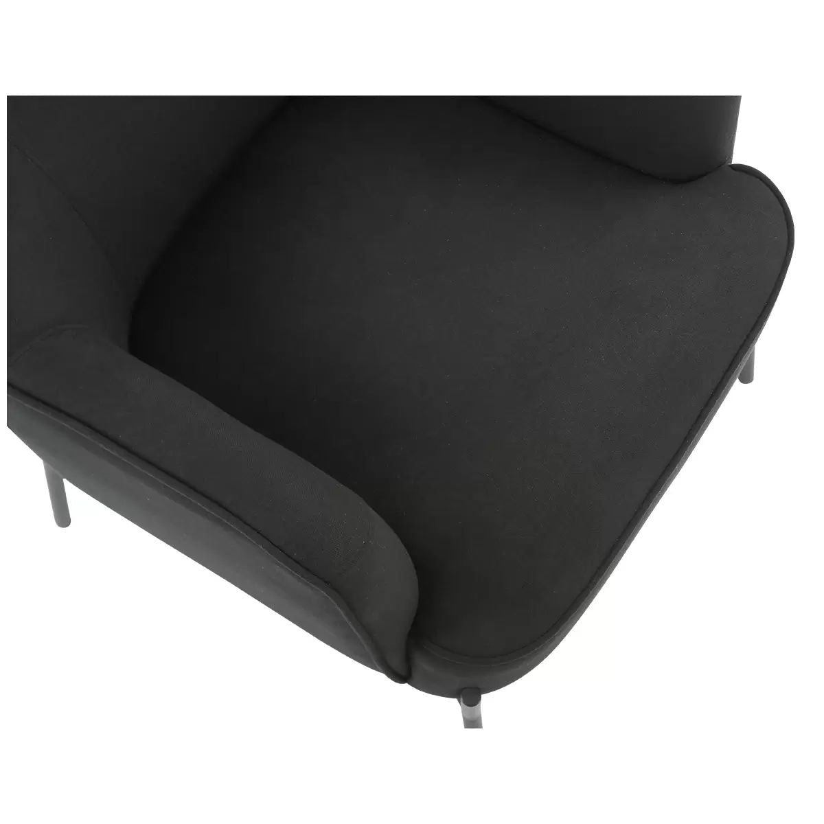 Hugo Armchair Black - Stylish Upholstered Comfort - SuperSaverAU - view 3