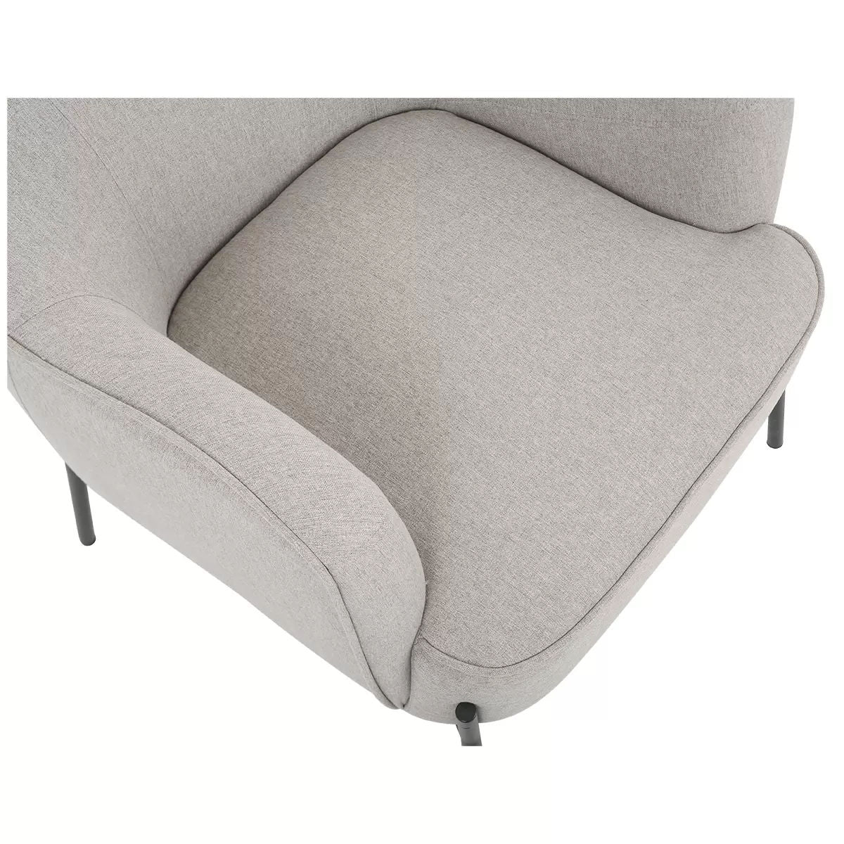 Hugo Armchair Ivory - Upholstered Comfort with Steel Legs - SuperSaverAU - view 3