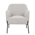 Hugo Armchair Ivory - Upholstered Comfort with Steel Legs - SuperSaverAU - view 4