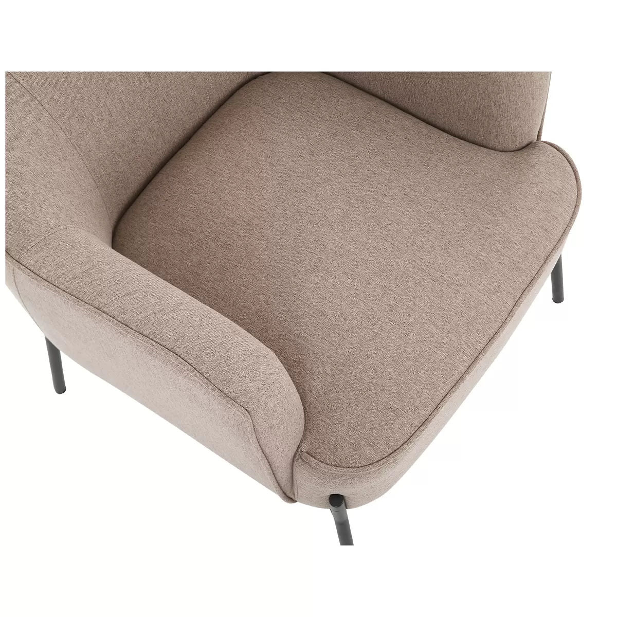 Hugo Upholstered Armchair - Light Brown with Modern Design - SuperSaverAU - view 2