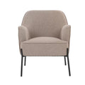 Hugo Upholstered Armchair - Light Brown with Modern Design - SuperSaverAU - view 3