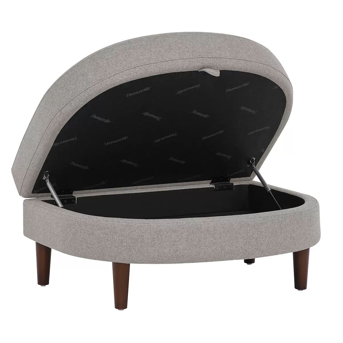 Accent Chair with Storage Ottoman - Ergonomic Barrel Design - SuperSaverAU - view 1