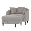 Accent Chair with Storage Ottoman - Ergonomic Barrel Design - SuperSaverAU - view 4