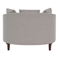 Accent Chair with Storage Ottoman - Ergonomic Barrel Design - SuperSaverAU - view 5
