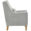 Fabric Accent Chair with Pocket Coil Seat and Lumbar Pillow - SuperSaverAU - view 3