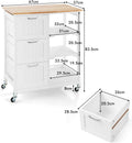 Kitchen Island on Wheels with Ample Storage - Mobile Cart - SuperSaverAU - view 3