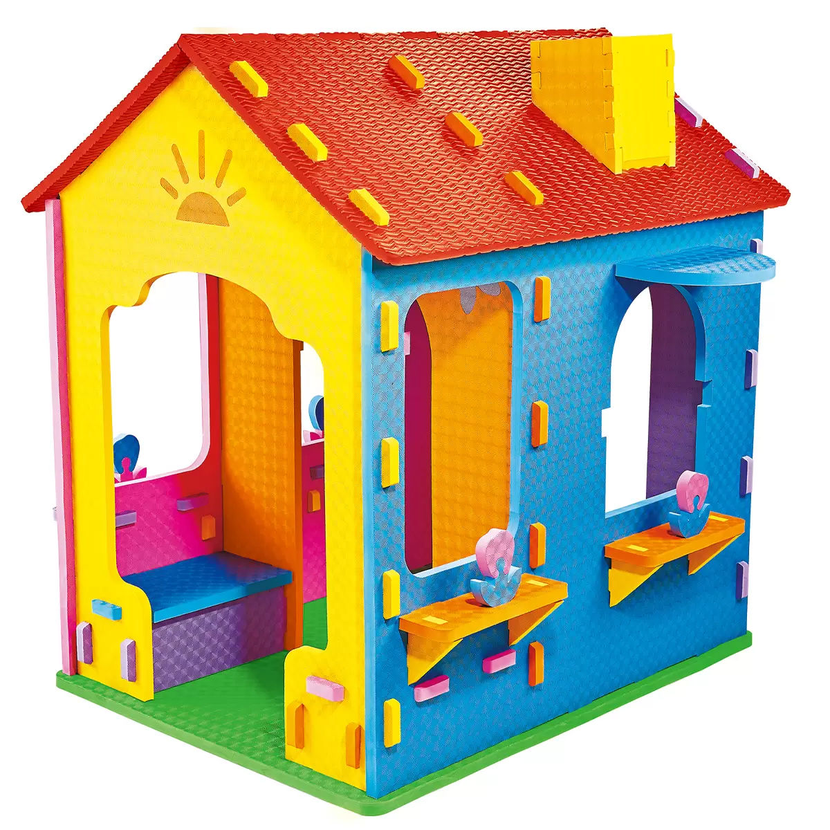 Funhouse EVA Foam Playhouse with Two Rooms for Creative Play - SuperSaverAU - view 5