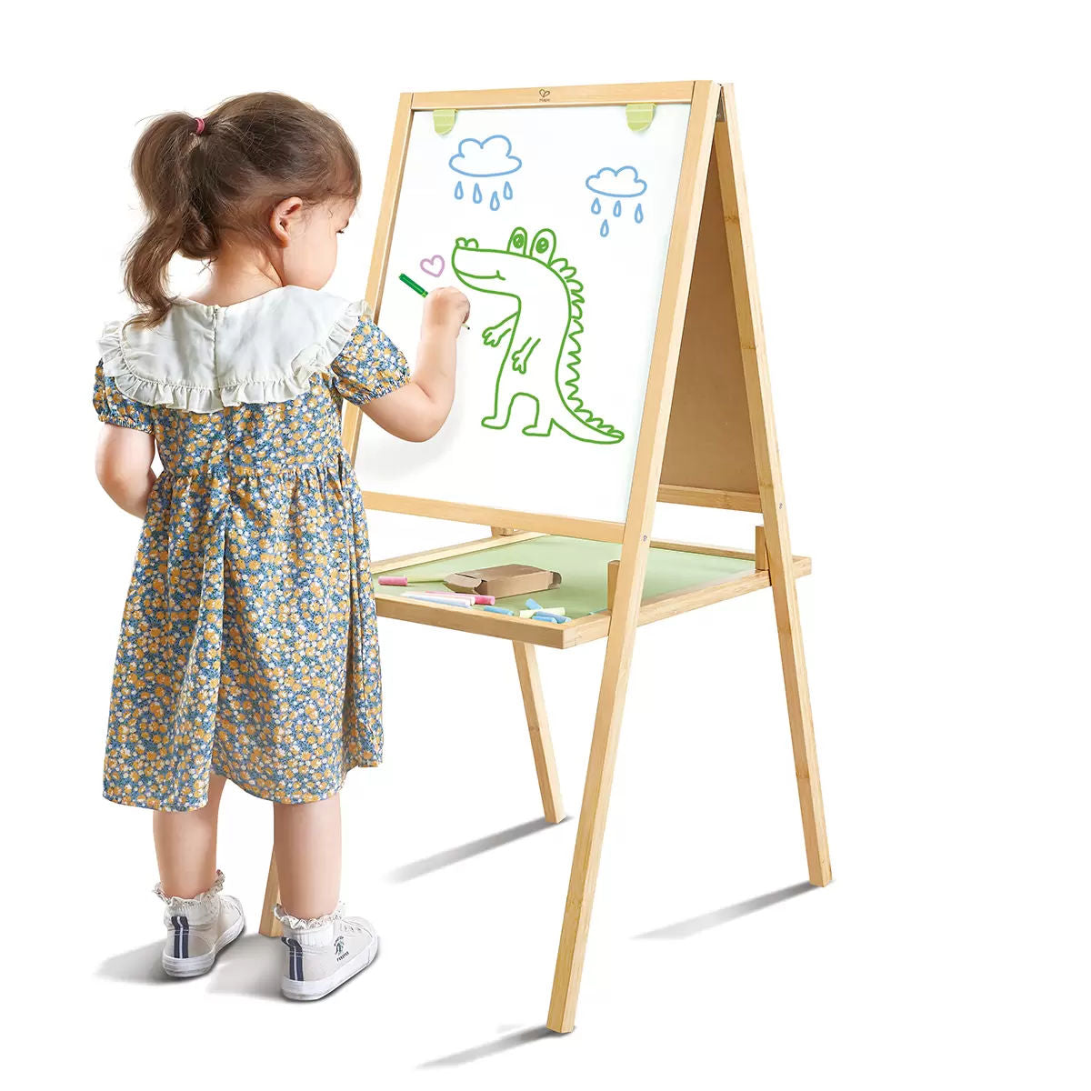 Fit And Fold Bamboo Easel - Dual-Sided, Eco-Friendly Art Station