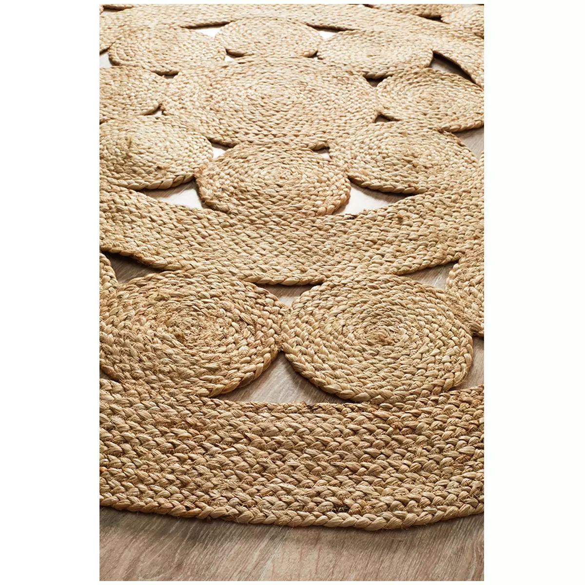 Atrium Pilu Natural Rug 200 x 200cm, Eco-Friendly Jute, Artisan Crafted, Durable - SuperSaverAU - view 5