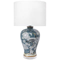 Seraphine Blue Table Lamp 42.5x42.5x58.5 cm, Chinoiserie Design, Crystal Base - SuperSaverAU - view 1