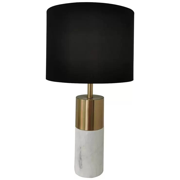 Lane Table Lamp Black - Marble Base, Brass Finish, 2.8 x 4.4 x 5 cm - SuperSaverAU - view 1