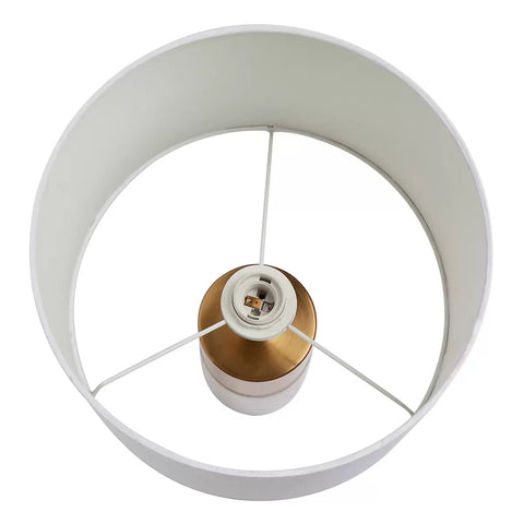 Lane Table Lamp White - Natural Marble Base, Brass Finish, 2.8 x 4.4 x 5 cm - SuperSaverAU - view 1