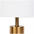 Lane Table Lamp White - Natural Marble Base, Brass Finish, 2.8 x 4.4 x 5 cm - SuperSaverAU - view 3