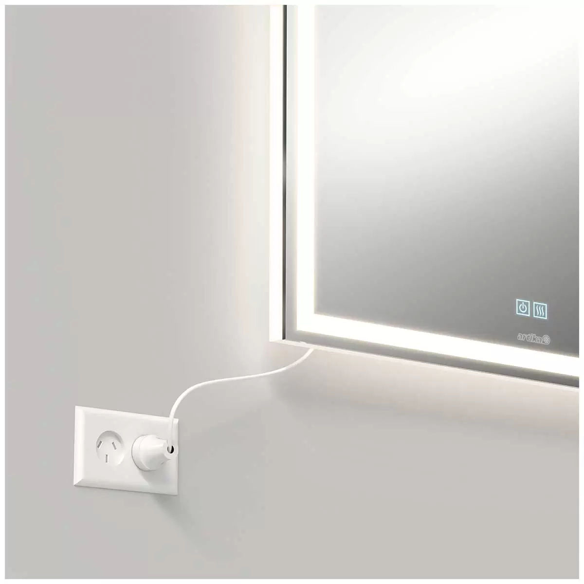 Aurea Integrated LED Plug-In Wall Mirror