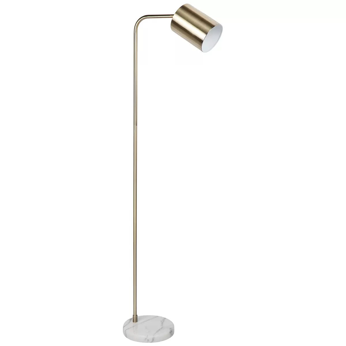 Snapper Floor Lamp with Gold Finish and Marble Base